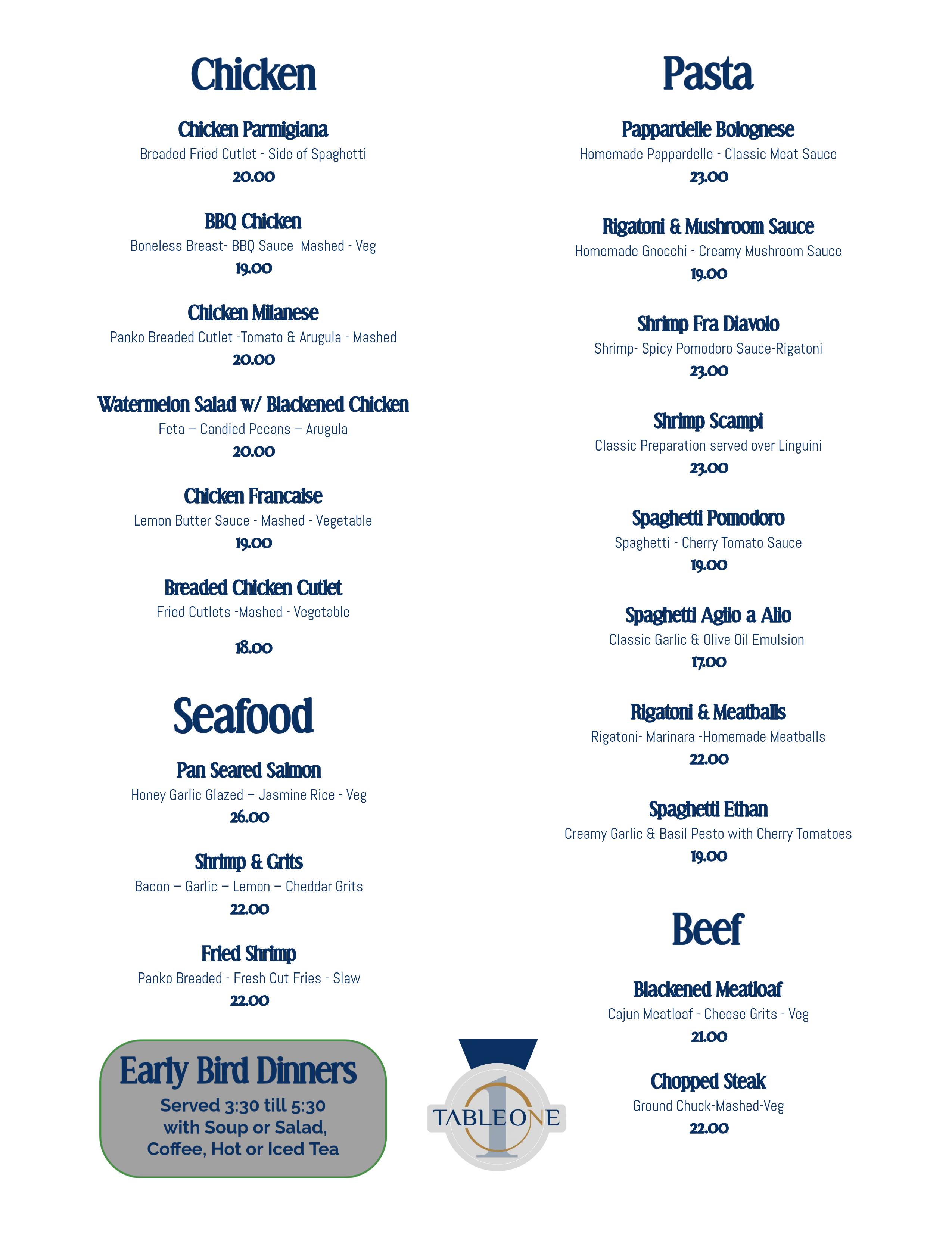 Entrees